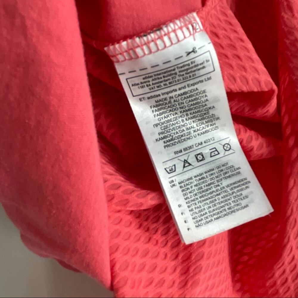 Adidas sport ID logo tank top coral color sleeveless athletic top small - Picture 5 of 7